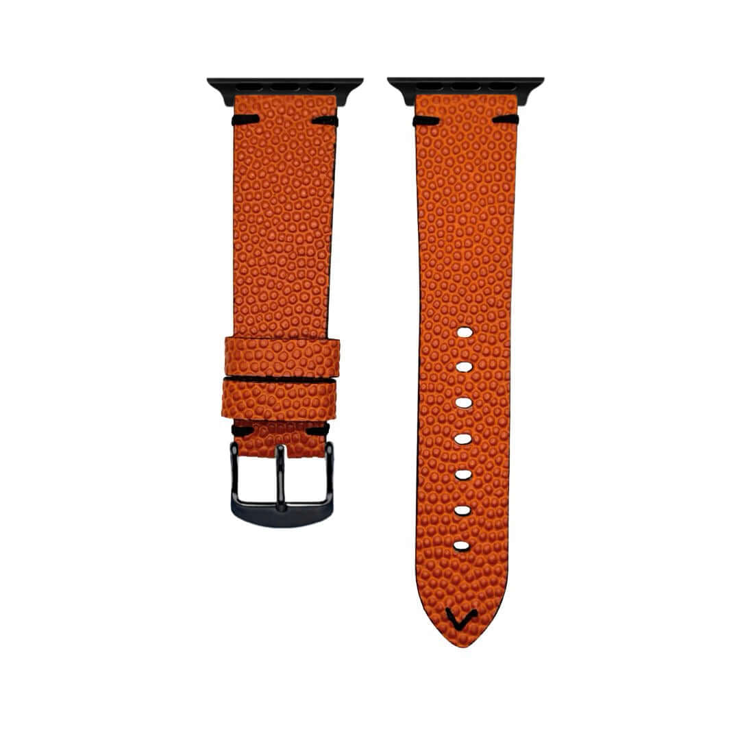 Armband aus Horween Basketballleder, robust und griffig, Courtside – Handgefertigt aus original Horween Basketballleder.