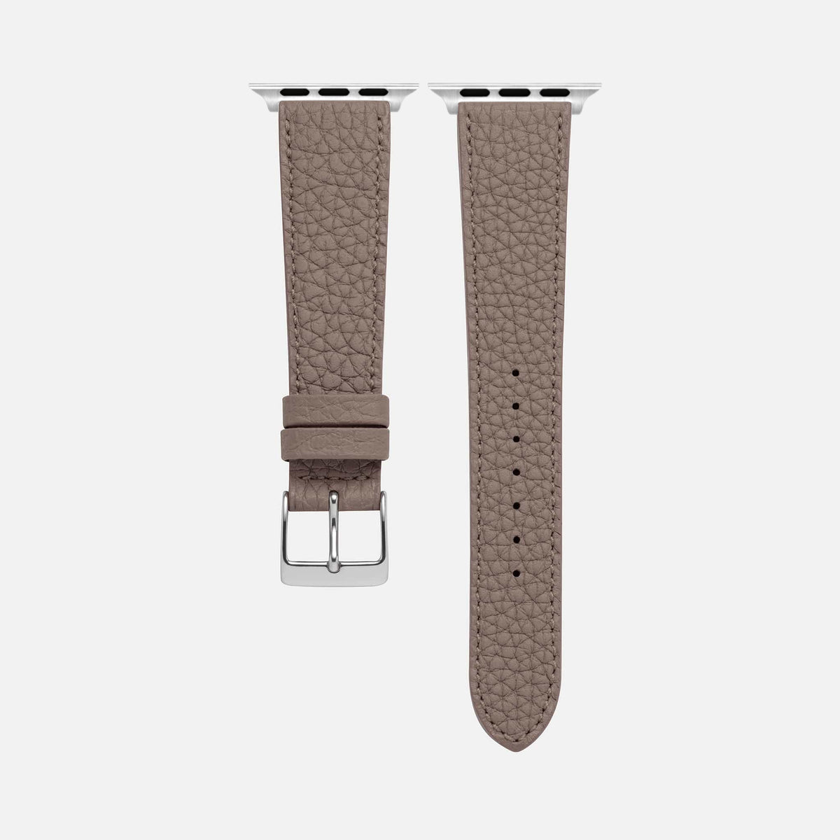 Taupes Lederarmband für Apple Watch aus Togoleder
