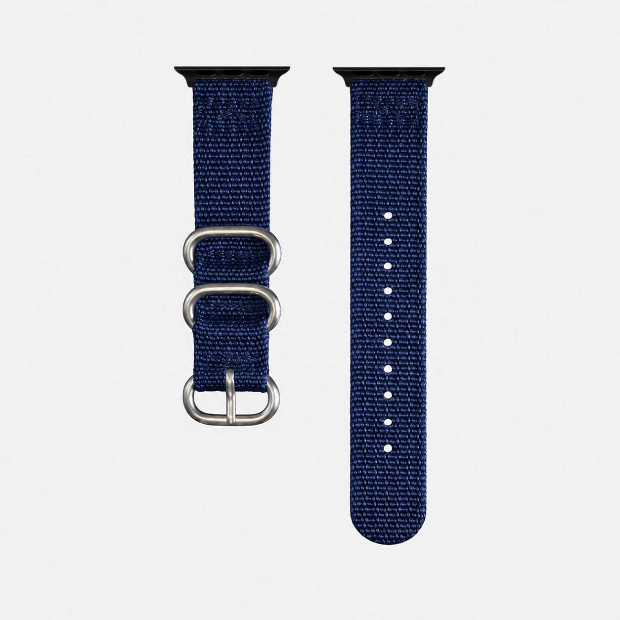 Cotton – Blaues Nylon Apple Watchband im Textil-Look