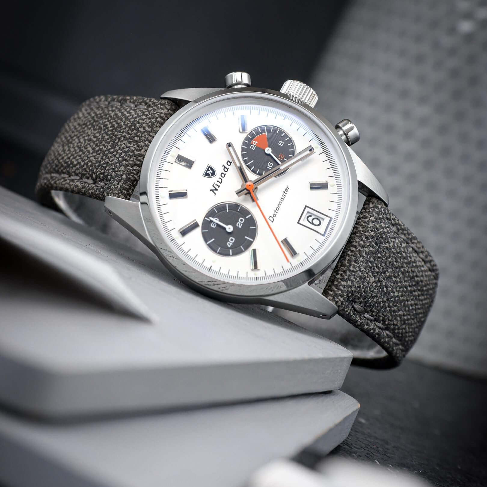 Elegante Uhr mit Canvas Uhrenarmband Baumwolle, verleiht klassischen Look und stilvollen Akzent, ideal für stilbewusste Männer.