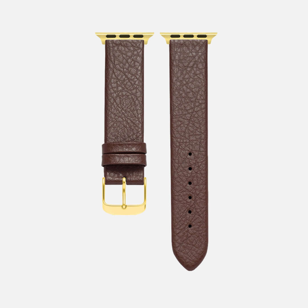 Apple Watch Lederarmband Vegan aus Weinleder – Dunkelbraun, elegantes Armband aus nachhaltigem Weinleder für stilbewusste Nutzer.