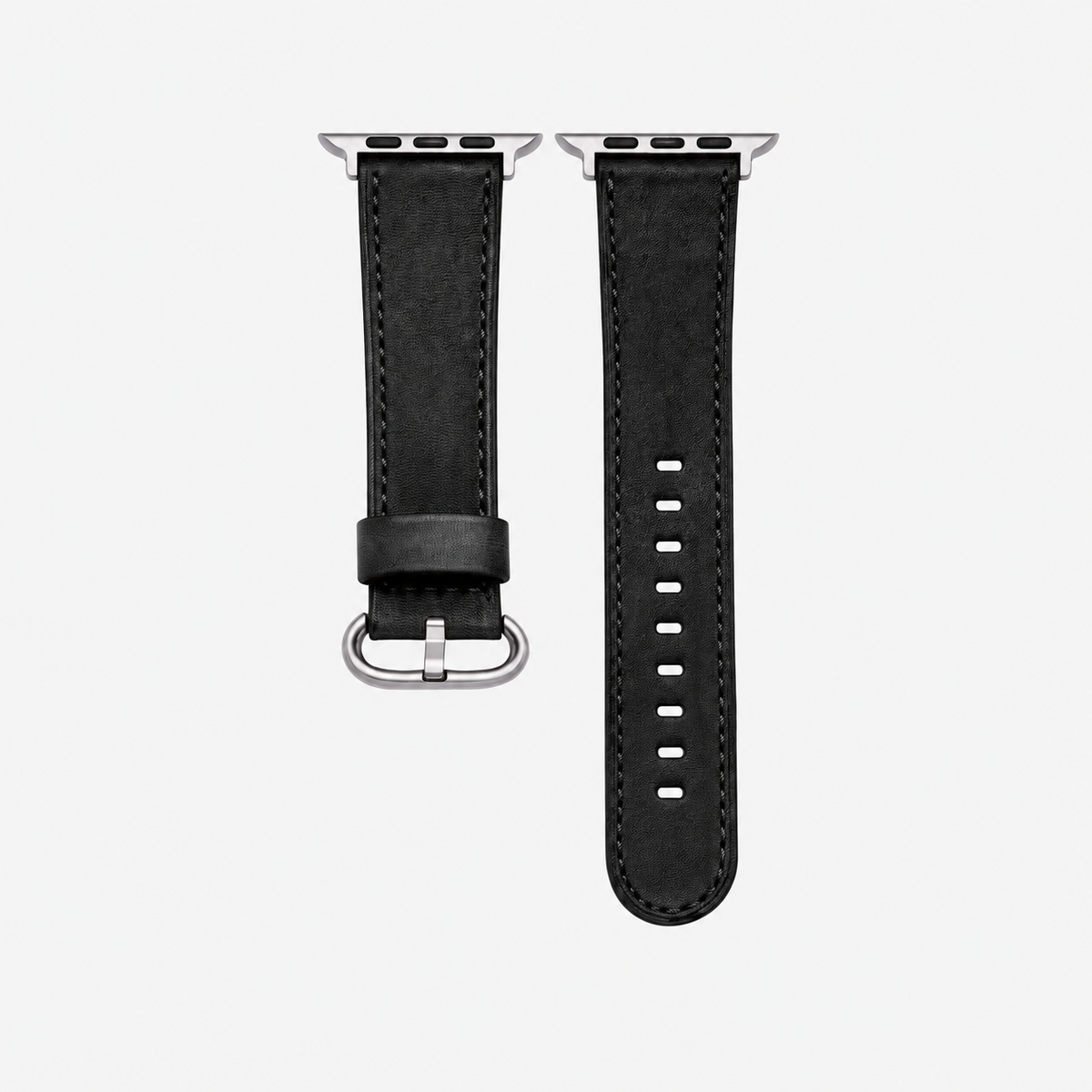 Schwarzes Apple Watch Armband Leder - Bidart