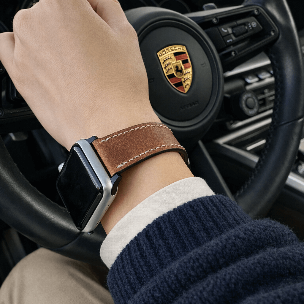 Apple Watch Vintage Leather Strap – Light Brown