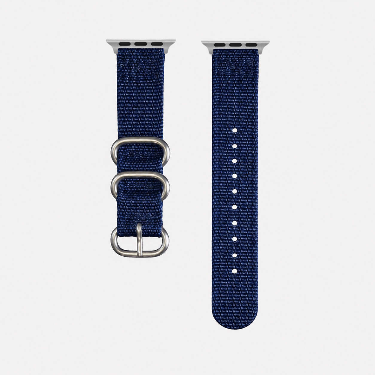 Cotton – Blaues Nylon Apple Watchband im Textil-Look