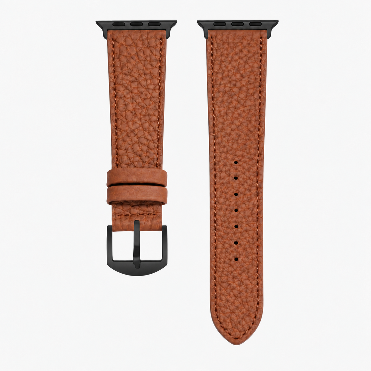 Light brown leather strap for Apple Watch made from Togo leather