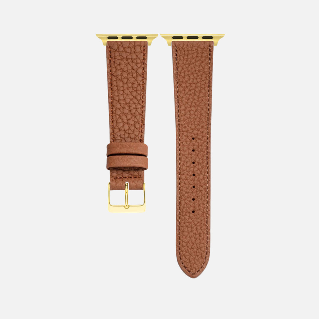 Hellbraunes Lederarmband für Apple Watch aus Togoleder