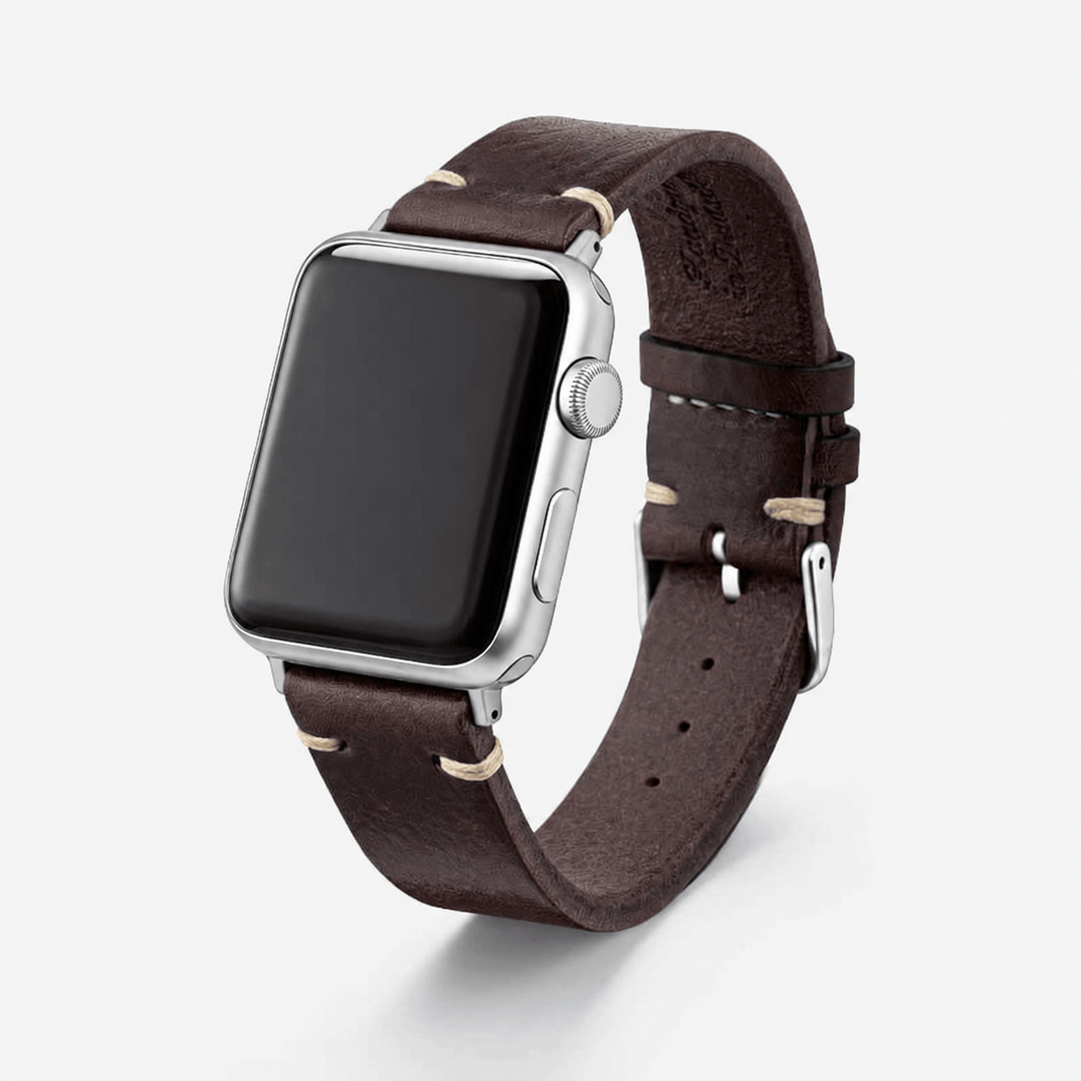 Hunter Apple Watch Armband Leder Dunkelbraun - elegantes Rindlederarmband für Apple Watch