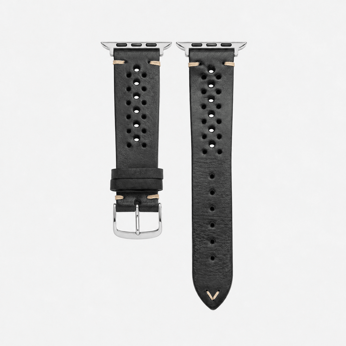 Rallye Lederband für Apple Watch - Schwarz