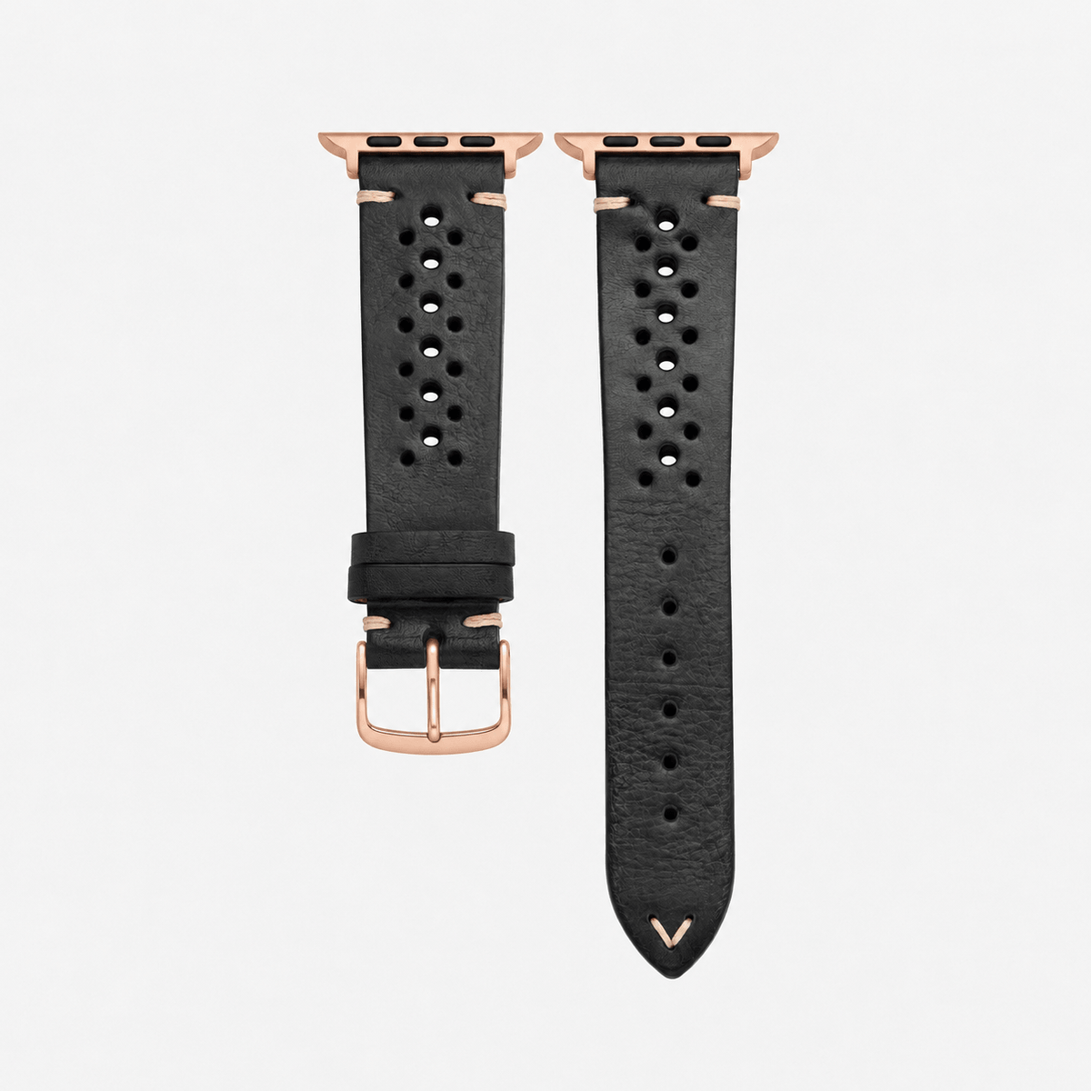 Rallye Lederband für Apple Watch - Schwarz