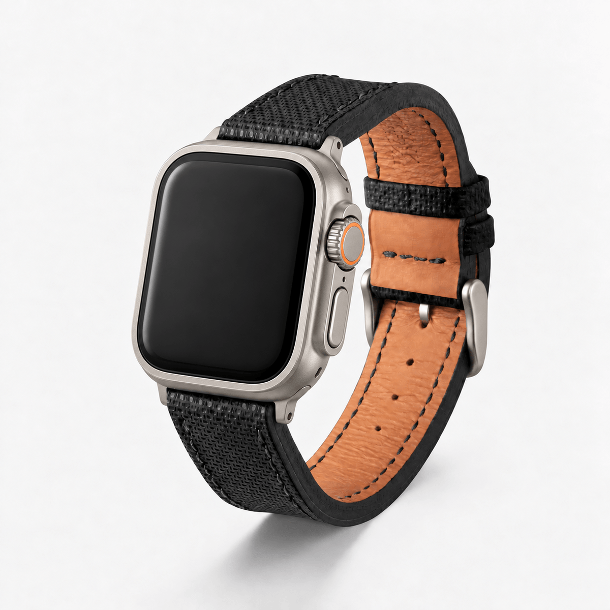 Nautilus Apple Watch Lederarmband – Schwarz, Wasserfest, hochwertiges wasserfestes made in Germany Apple Watch Armband.
