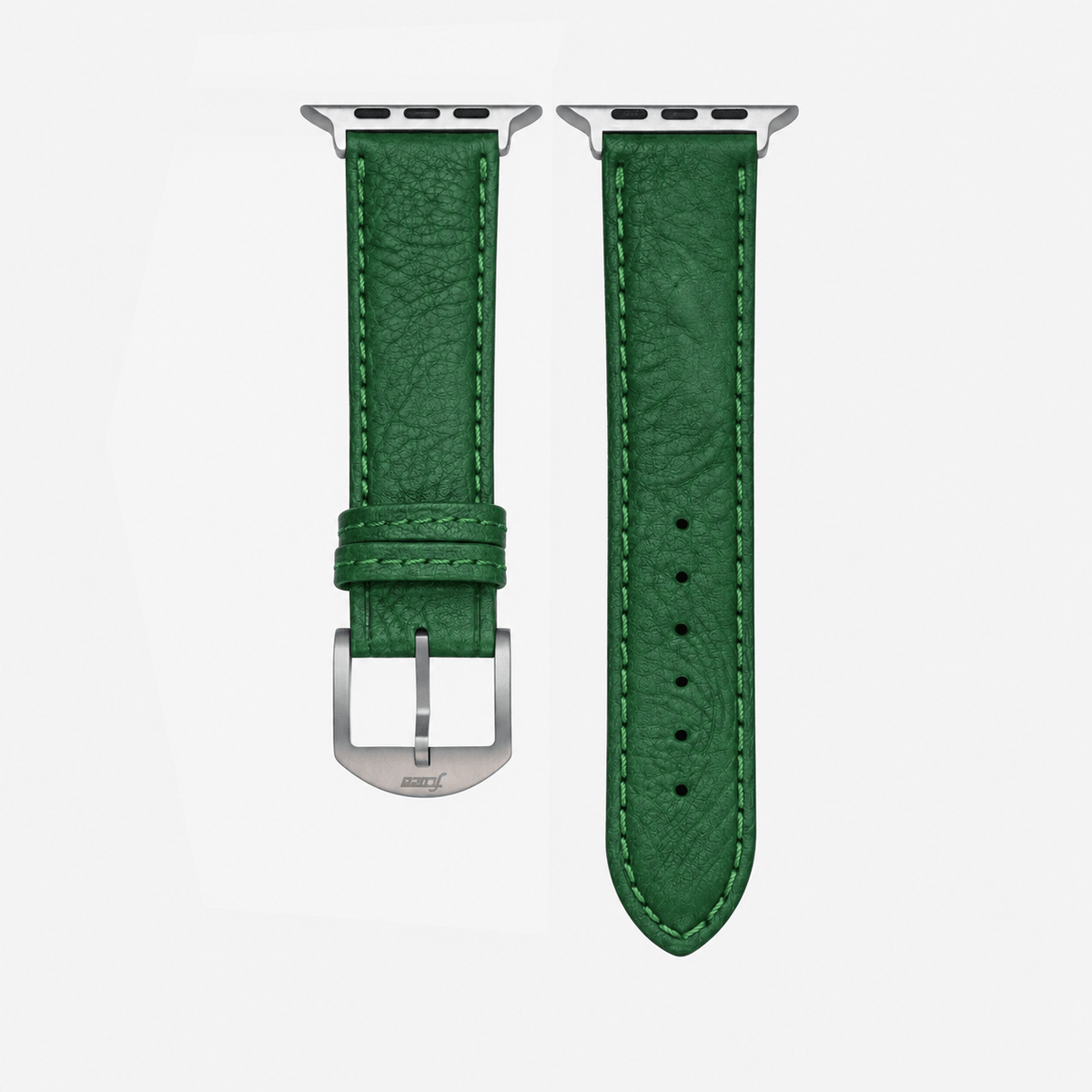 Apple Watch Stierlederarmband Torro Dunkelgrün aus hochwertigem spanischem Stiernackenleder mit Echt Titan Schnalle