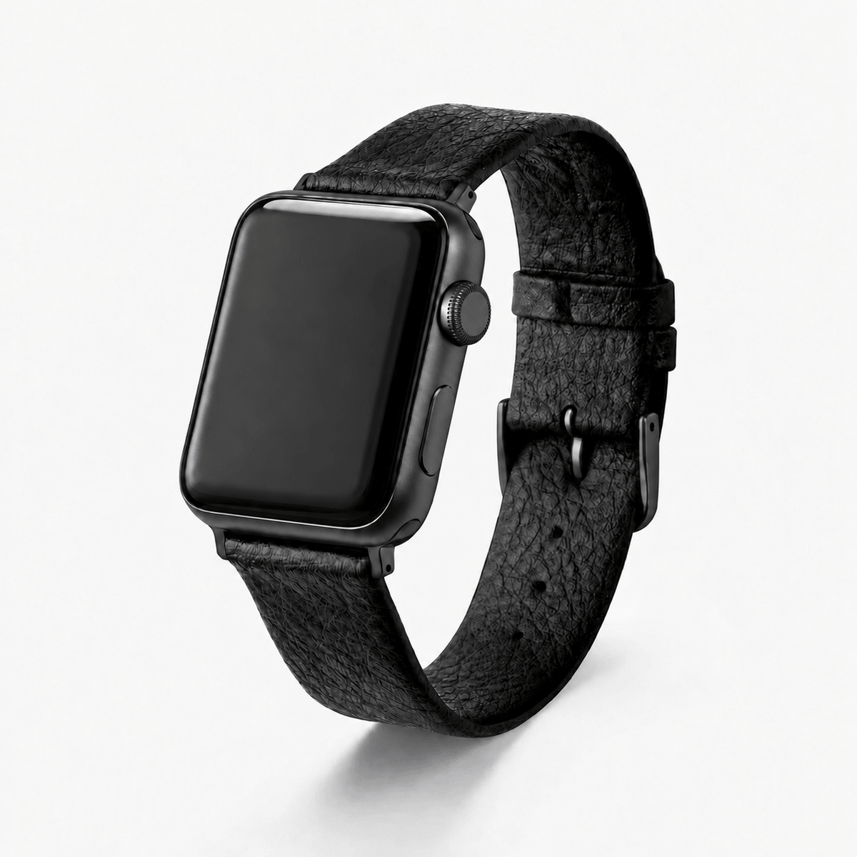 Apple Watch Vegan Leather Strap made from Wine Leather – Black