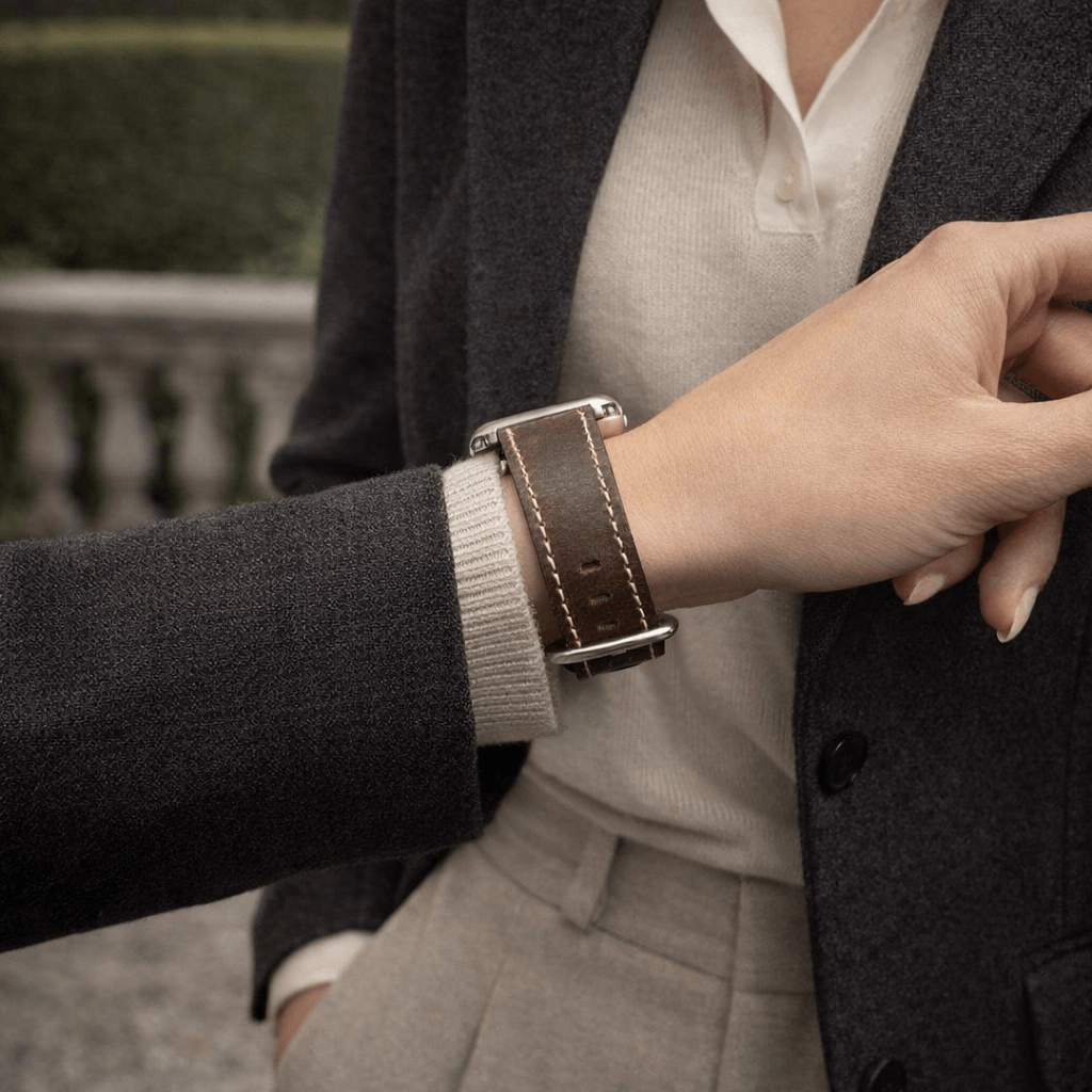 Apple Watch Lederarmband Vintage – Dunkelbraun