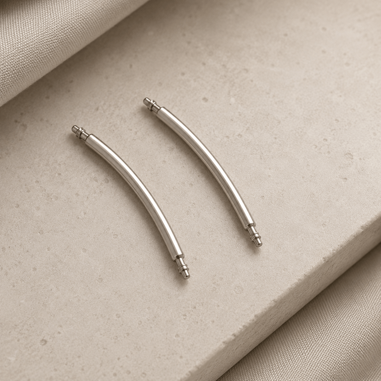 Curved spring bars made of stainless steel – watch strap spare parts