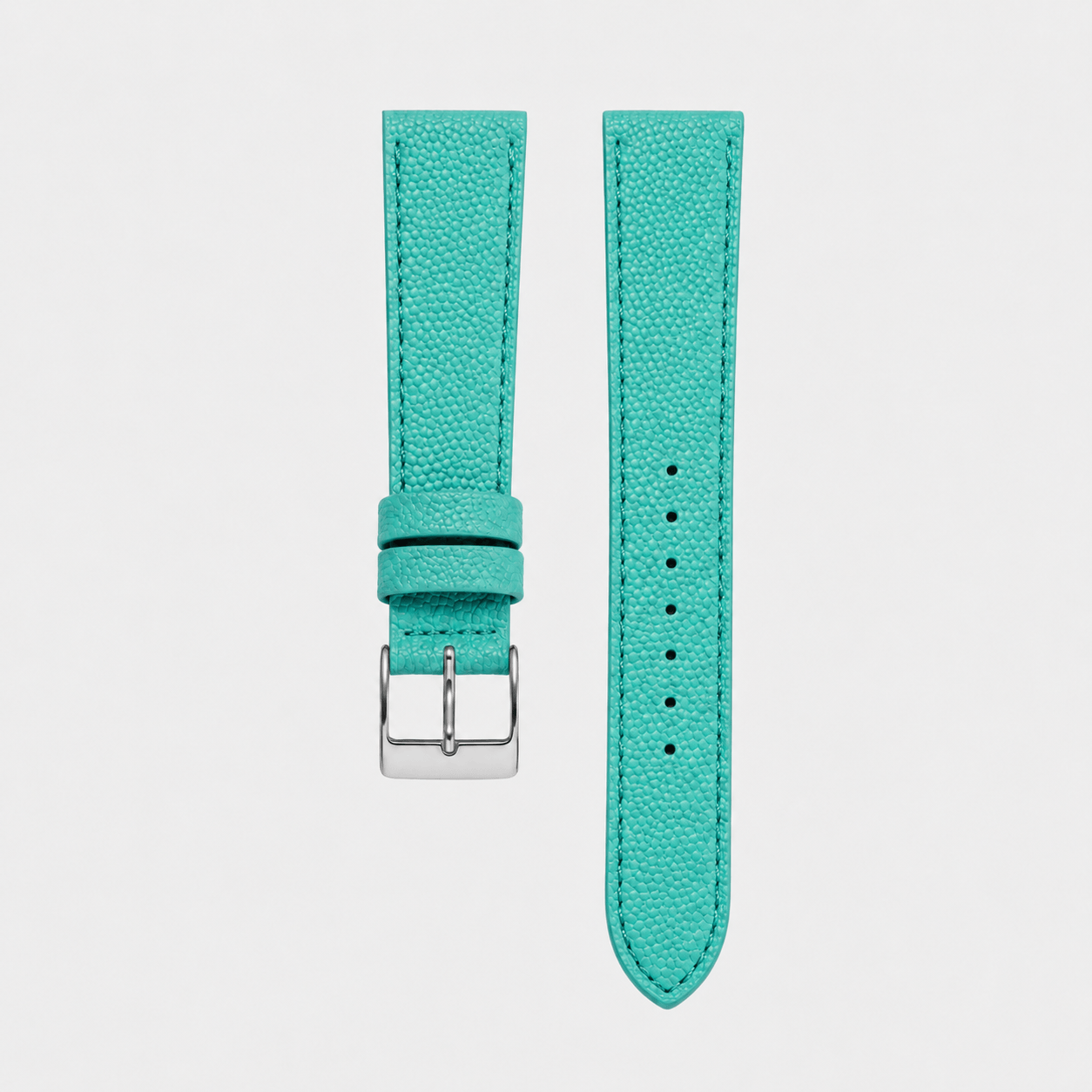 Caviar – Uhrenarmband aus edlem Kaviarleder in Türkis mit Kaviarstruktur, feine Haptik und glänzender Oberfläche.