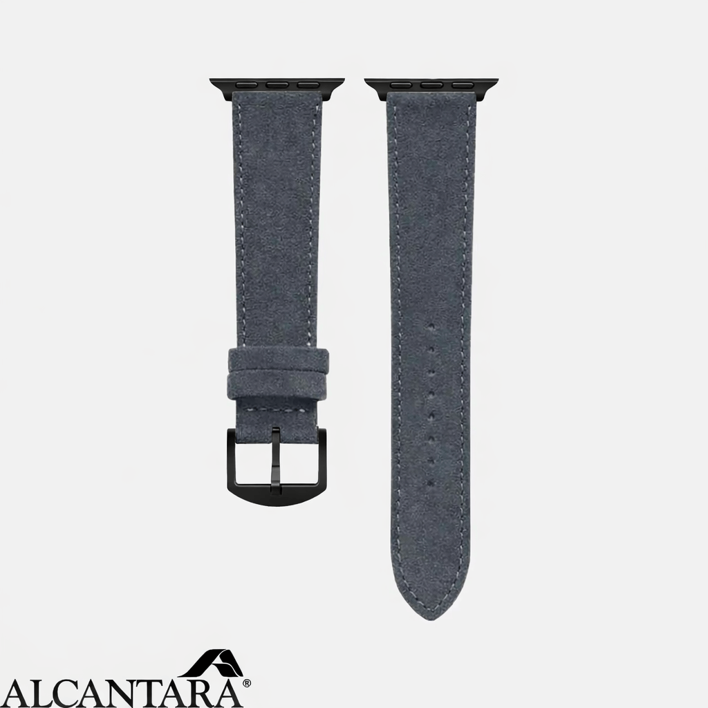 Alcantara – Apple Watch Armband in Dunkelgrau, stilvolles und elegantes Armband aus italienischem Alcantara.