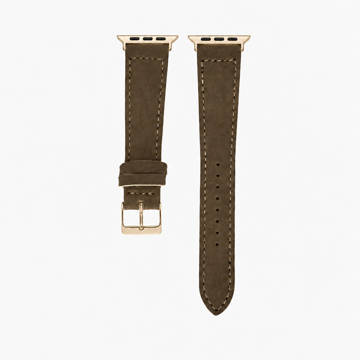 Olivebraun Apple Watch Ultra Lederhosen Armband – aus altsämisch gegerbtem Hirschleder