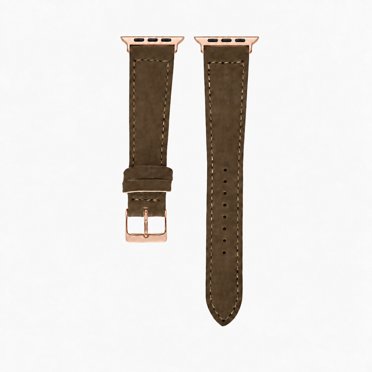 Olivebraun Apple Watch Ultra Lederhosen Armband – aus altsämisch gegerbtem Hirschleder