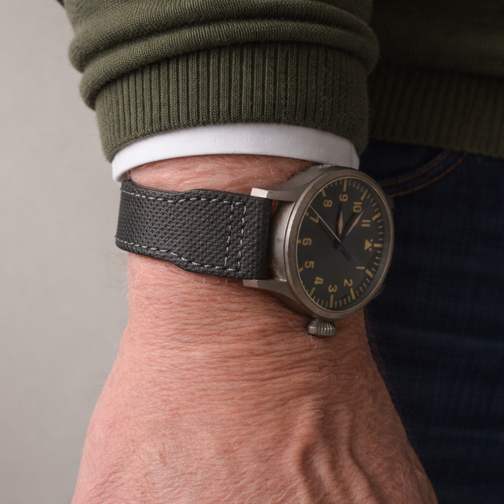 Pilot – Waterproof leather watch strap for large pilot's watches