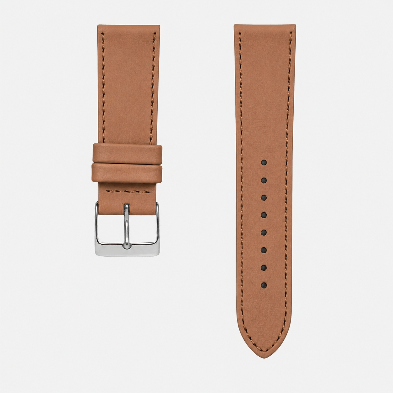 Swift – Uhrenarmband aus italienischem Swift Leder in braunem Farbton und hochwertiger Verarbeitung.