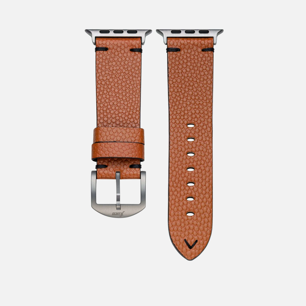 Courtside – Handgefertigt aus original Horween Basketballleder, stylisches Armband mit Titanhardware, Farbe: Braun.