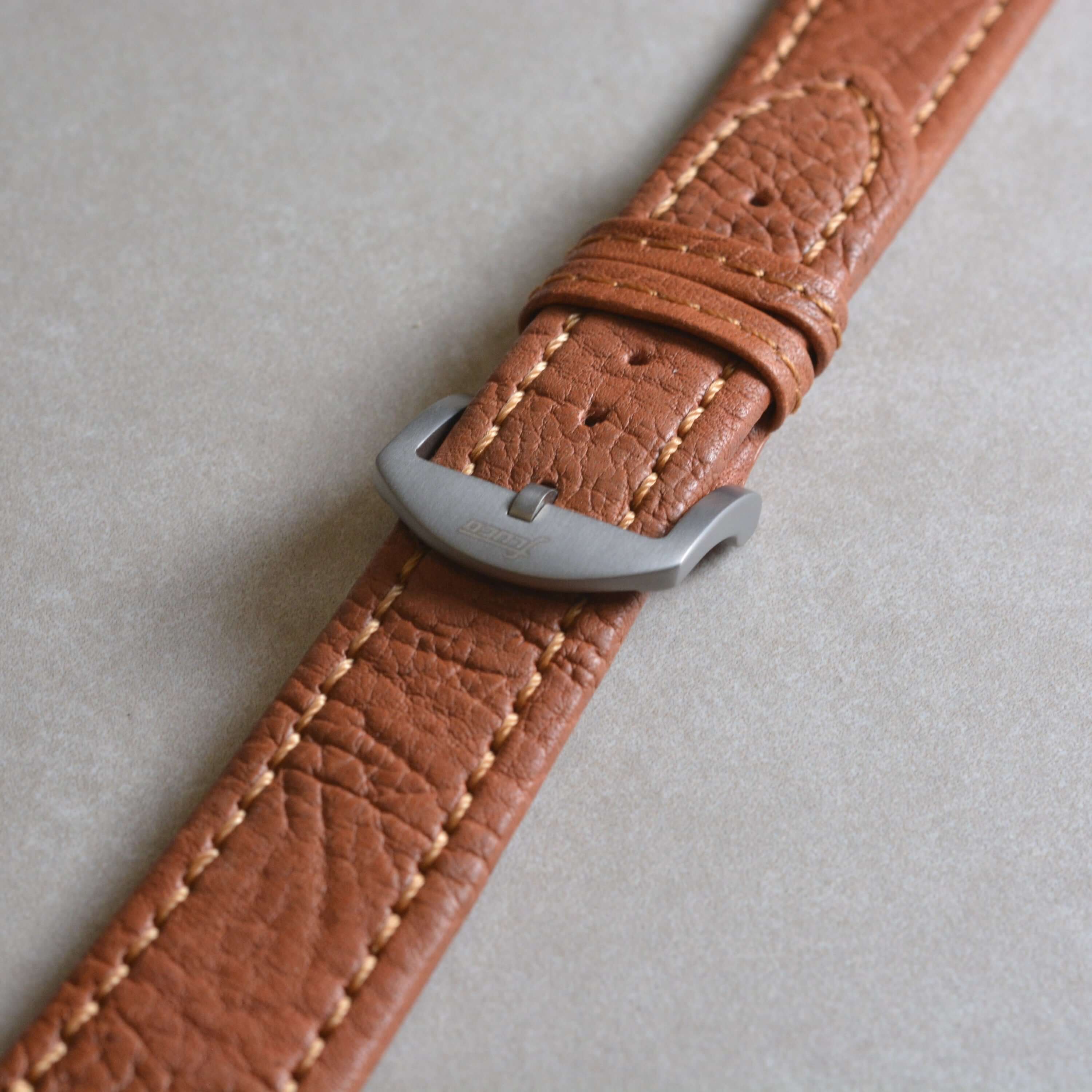 Apple Watch Stierlederarmband Torro Modern Hellbraun