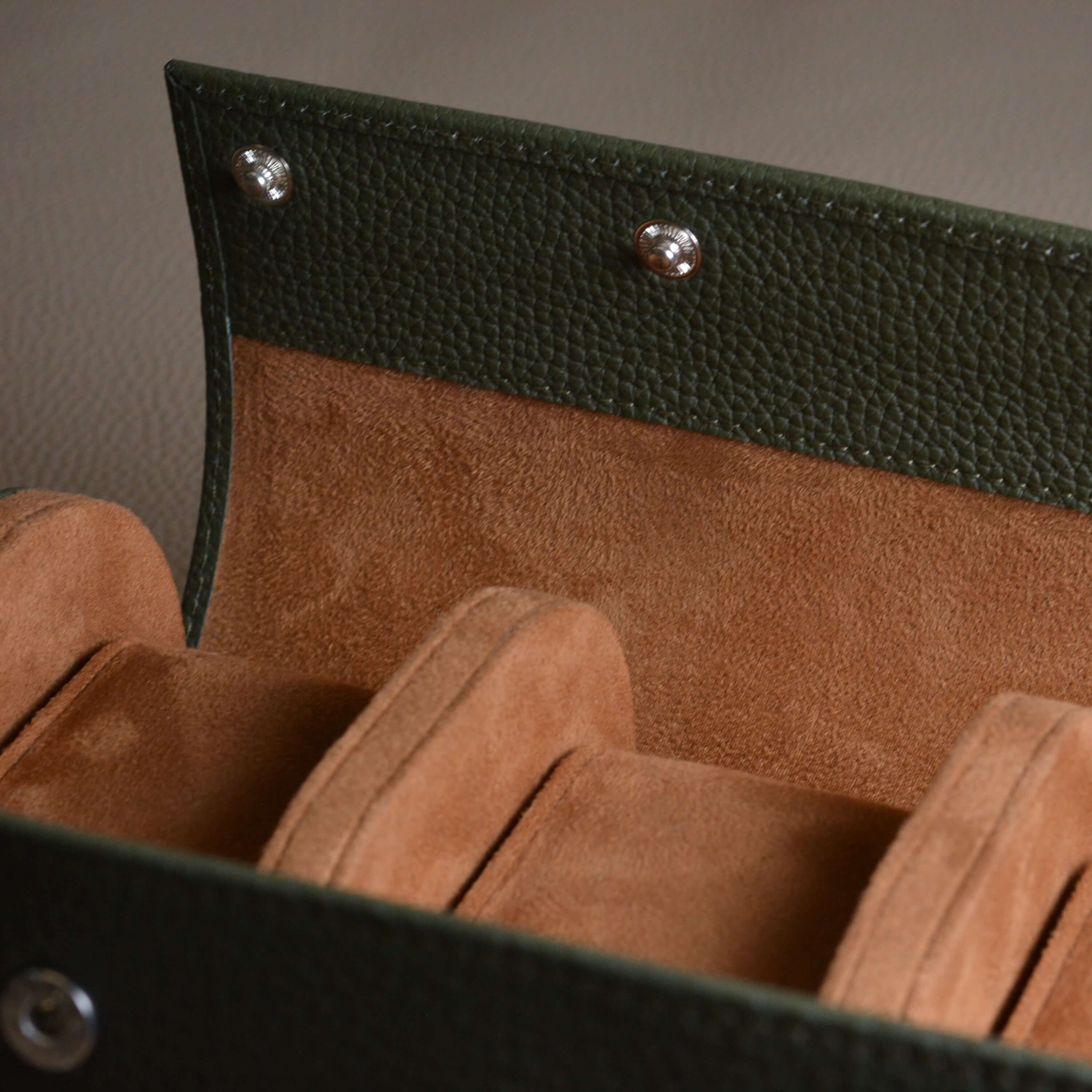 Luxus Uhrenrolle aus Togo Leder für 3 Uhren, handgefertigt, nahtlose Eleganz und Funktionalität in hochwertigem Design