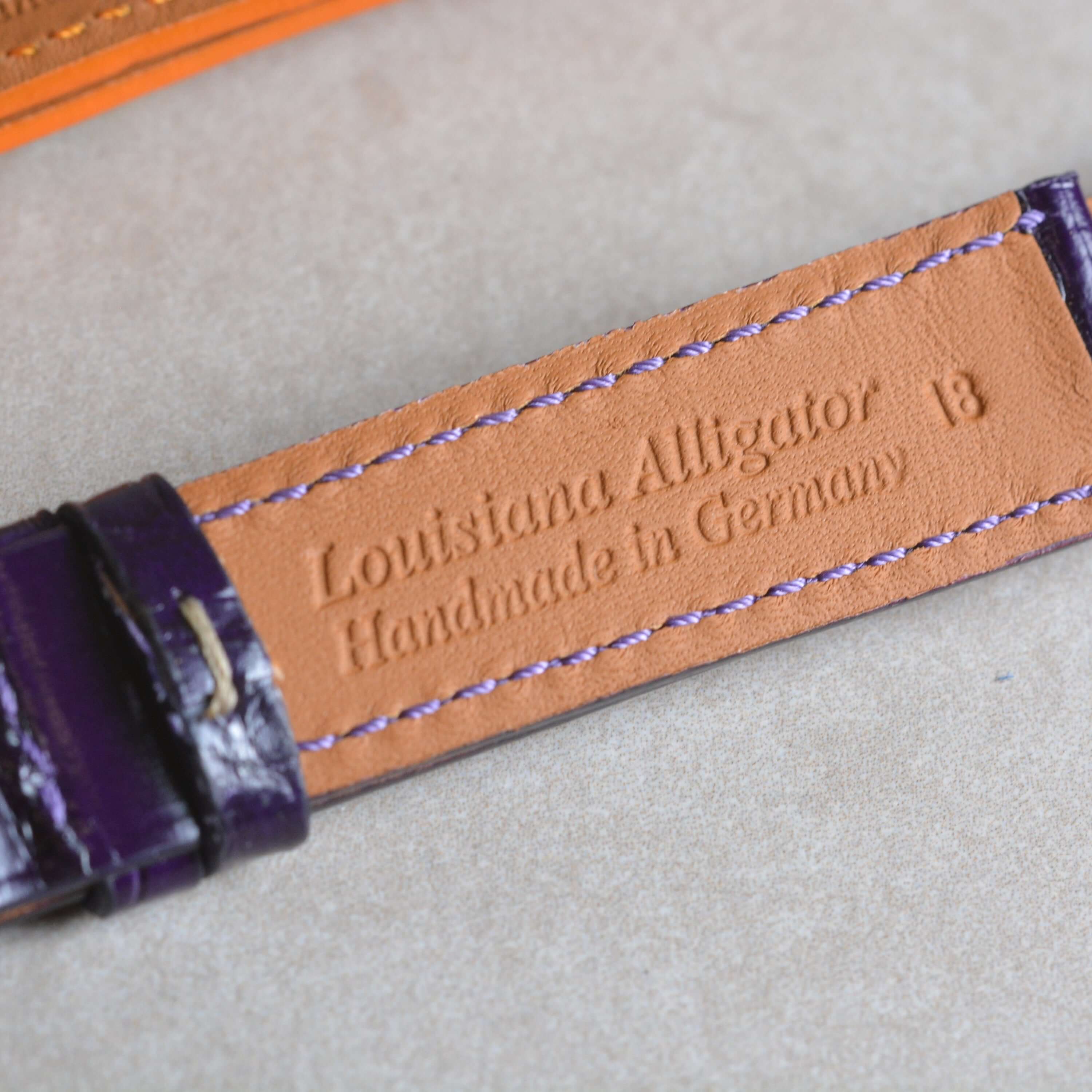 New Orleans Limited – Flat Watch Strap Made of Full Cut Louisiana Alligator Leather