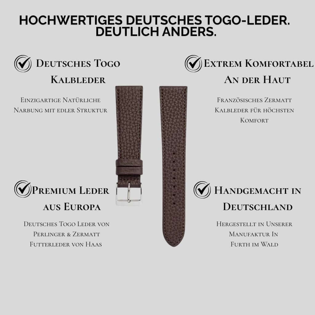 Deauville – Uhrenarmband aus deutschem Togoleder