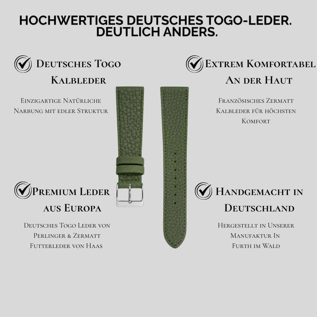 Deauville – Uhrenarmband aus deutschem Togoleder
