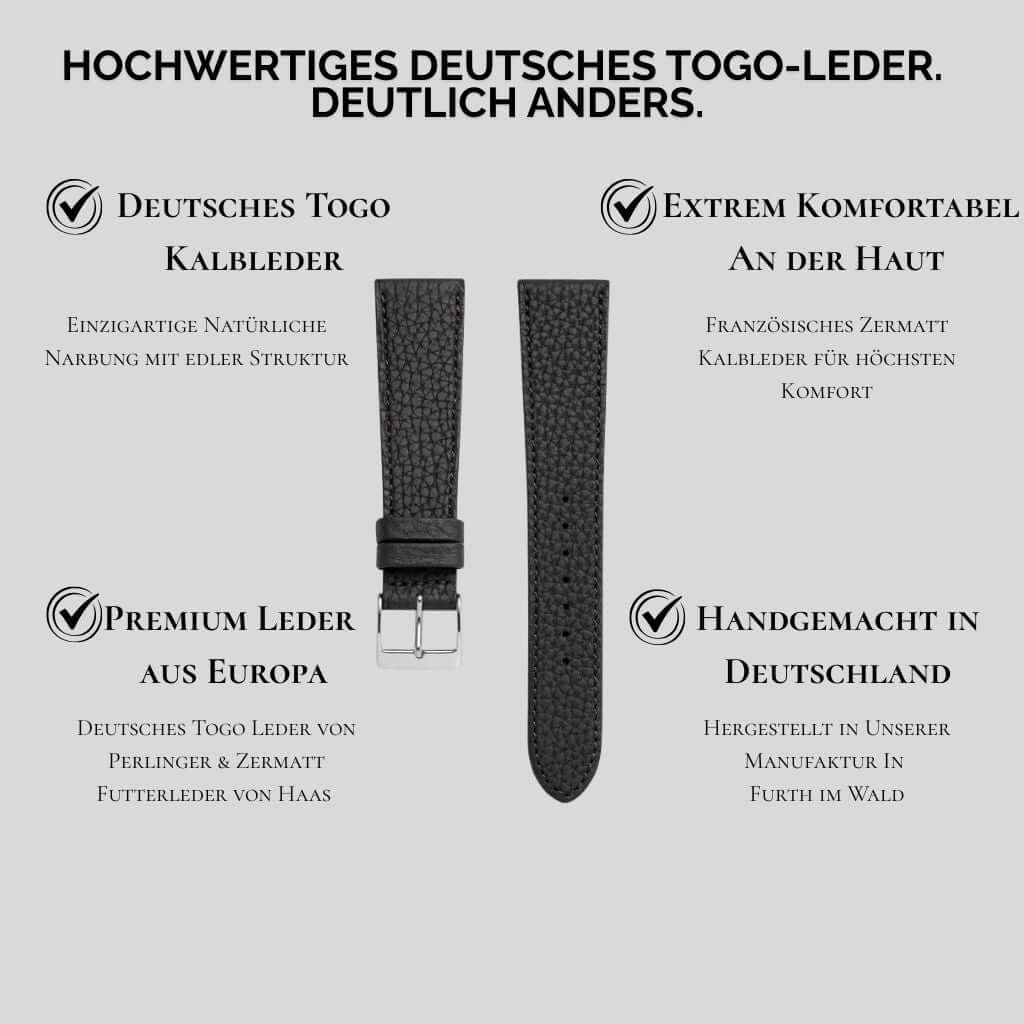Deauville – Uhrenarmband aus deutschem Togoleder