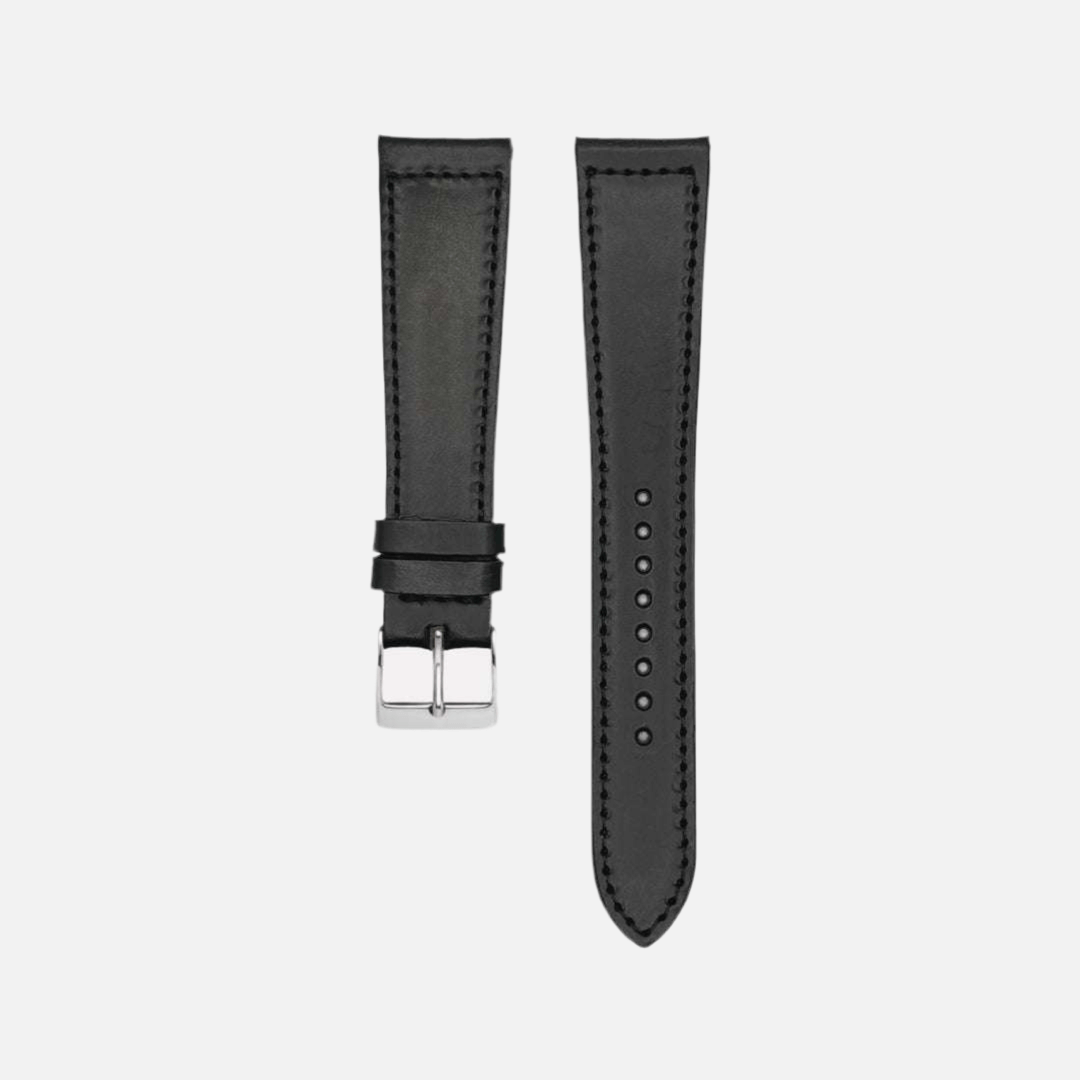 Horween Chrom Excel Leder Uhrenarmband in Bordeaux, handgefertigt und vegetabil gegerbt, mit luxuriösem Design und langlebiger Patinaentwicklung