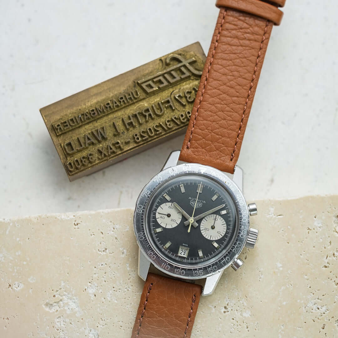 Echt Hirschleder Uhrenarmband aus italienischem Leder mit Vintage-Uhr. Details für Echt Hirschleder Uhrenarmband ansehen.