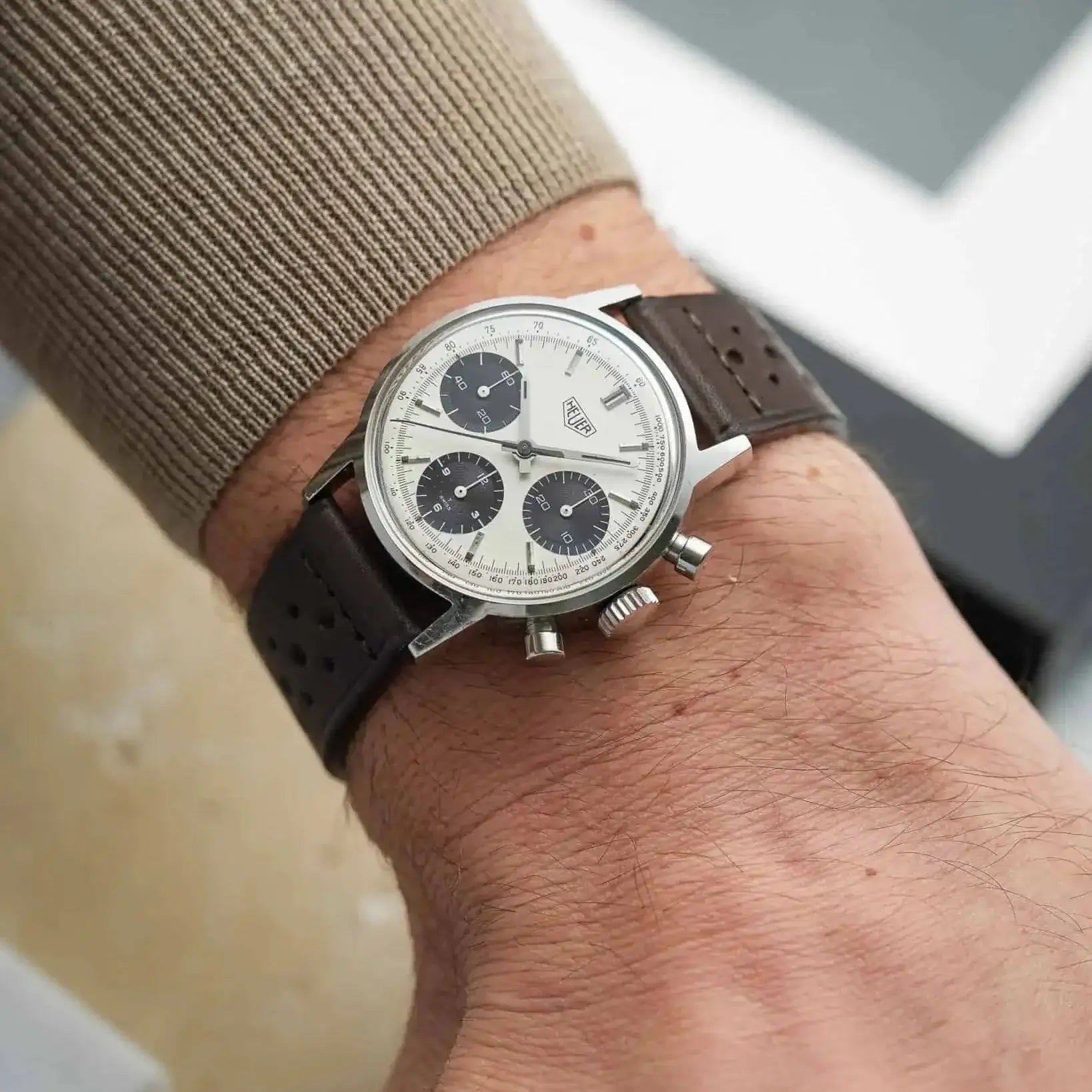 Paris Racing Lederband Für Uhren am Handgelenk, sportliches Design, edles Barenia-Leder, ideal für den eleganten Look