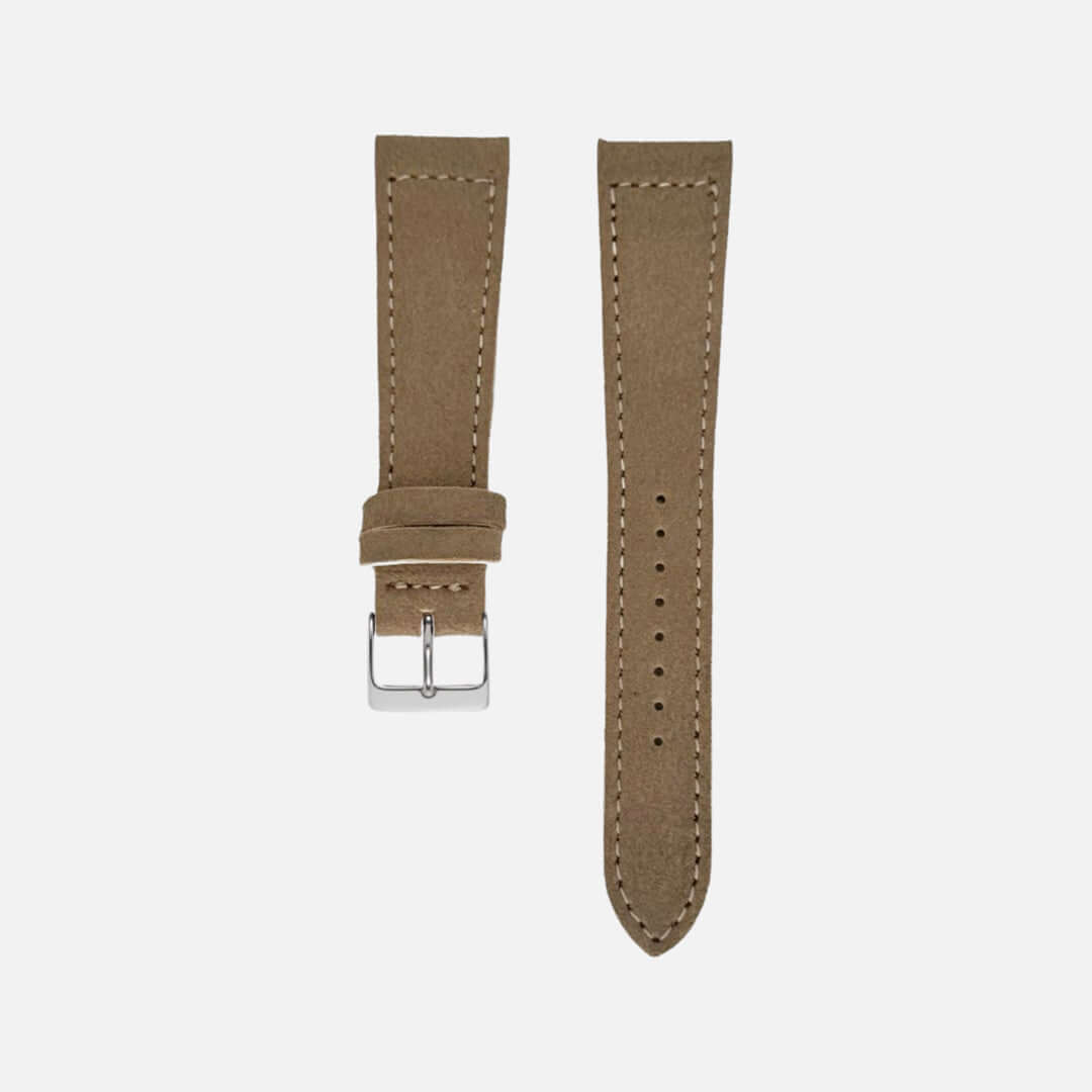 20mm Uhrenarmband aus echtem Lederhosenleder – altsämisch gegerbtes Hirschleder, bayerisches Kulturgut, weich und atmungsaktiv