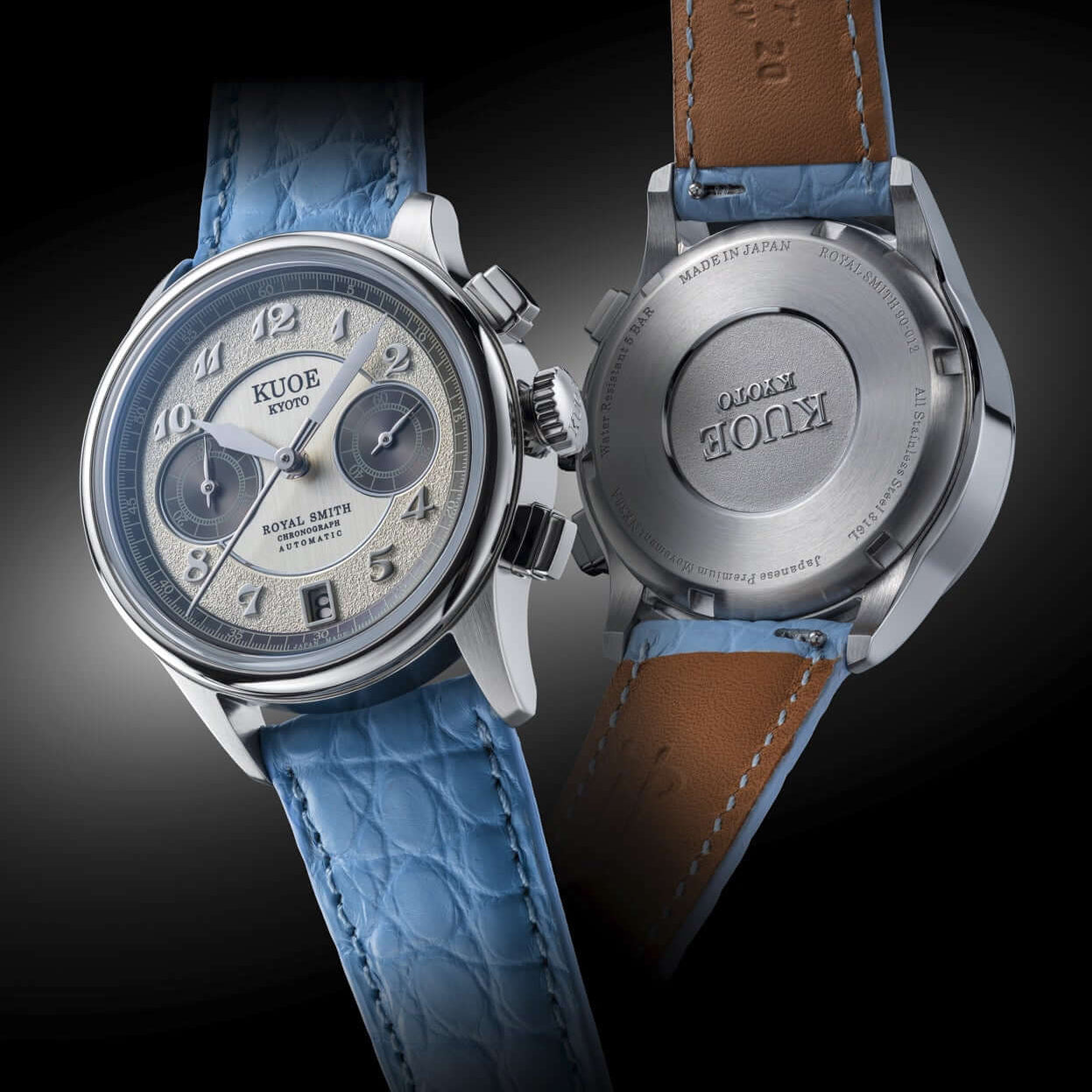 Crocodile leather watch strap frosted