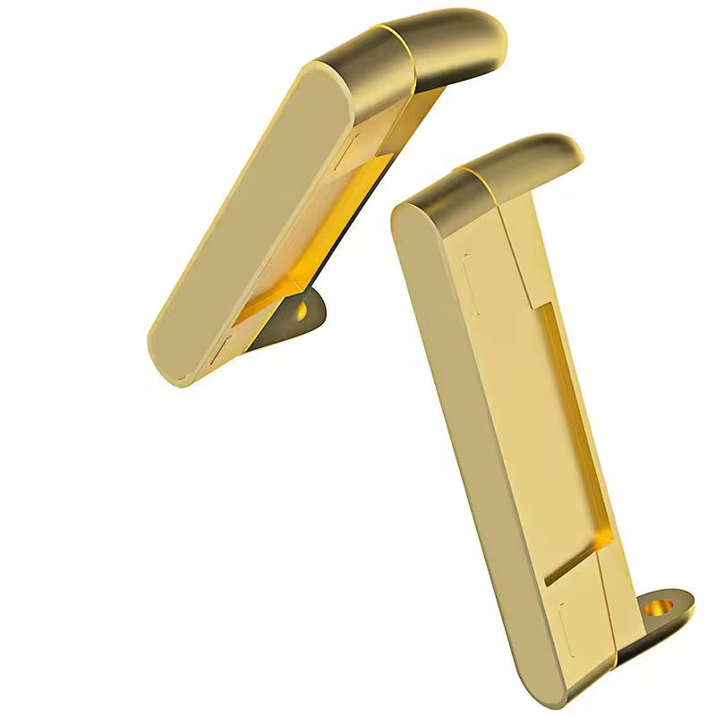 Gold adapter for Fitbit Versa 3 & 4, compatible with 20mm and 22mm watch bands, highlighting versatile customization options.