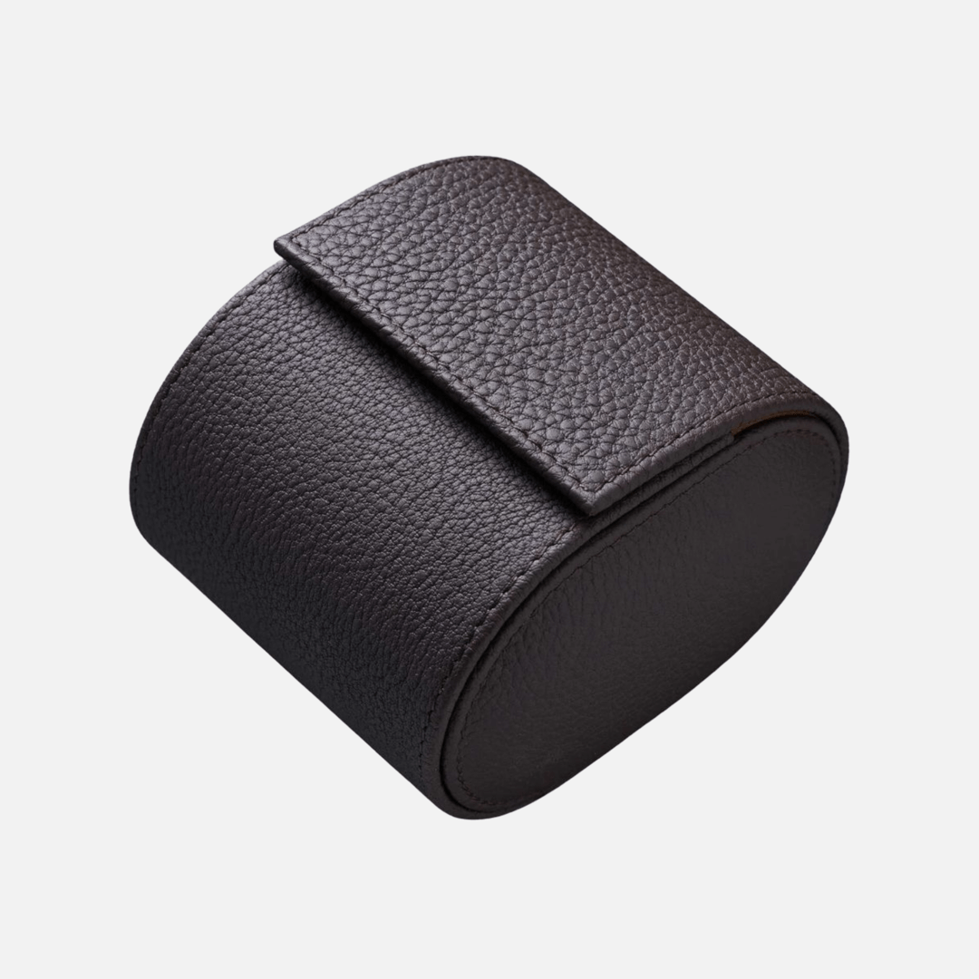 Uhrenrolle für eine Uhr Signature – Hochwertiges deutsches Togoleder, luxuriöse handgefertigte Lederrolle für Uhrenaufbewahrung.