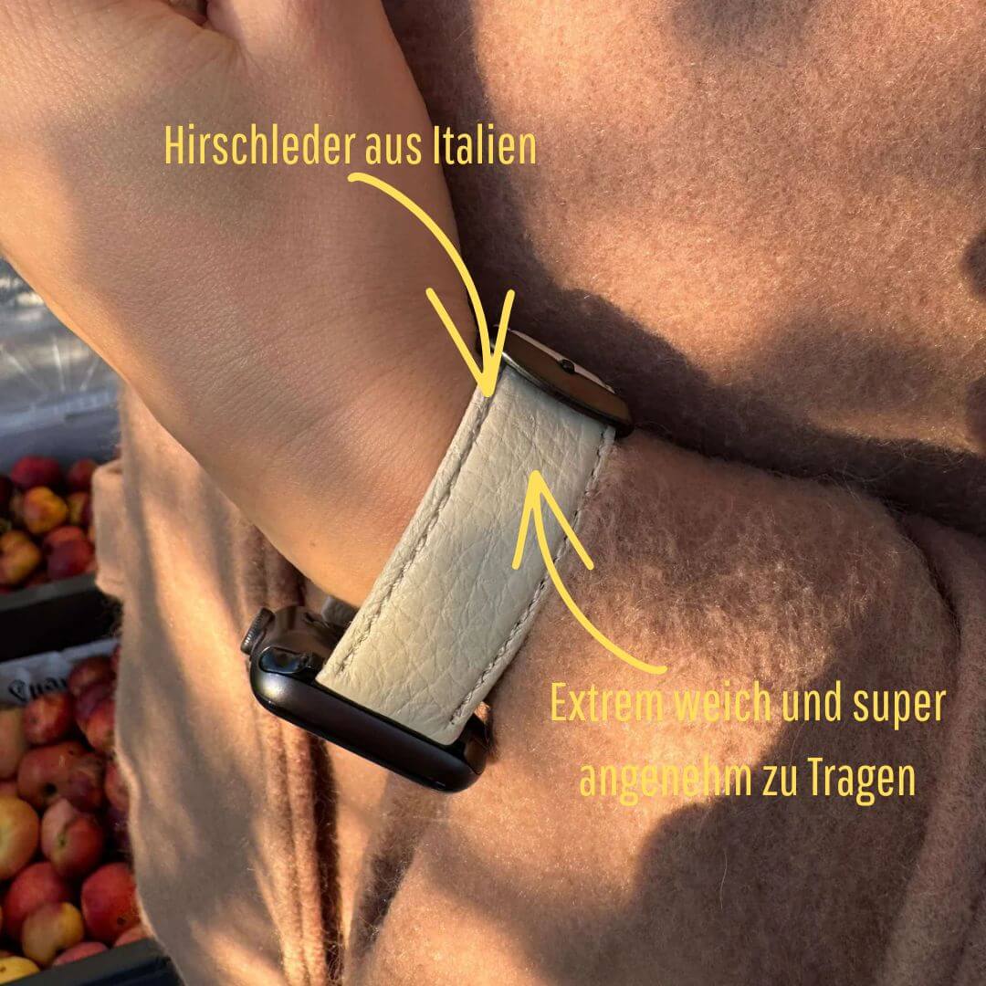 Uhrenarmband Apple Watch – Handgefertigtes Hirschleder