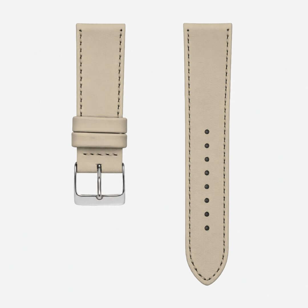 Swift – Uhrenarmband aus italienischem Swift Leder in hellem Ton mit edler Schließe und feinen Details