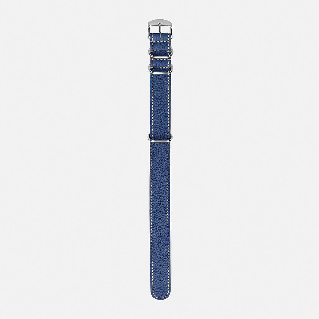 Nato leder uhrenarmband herren in royalblau, stylisch und zeitgemäß.