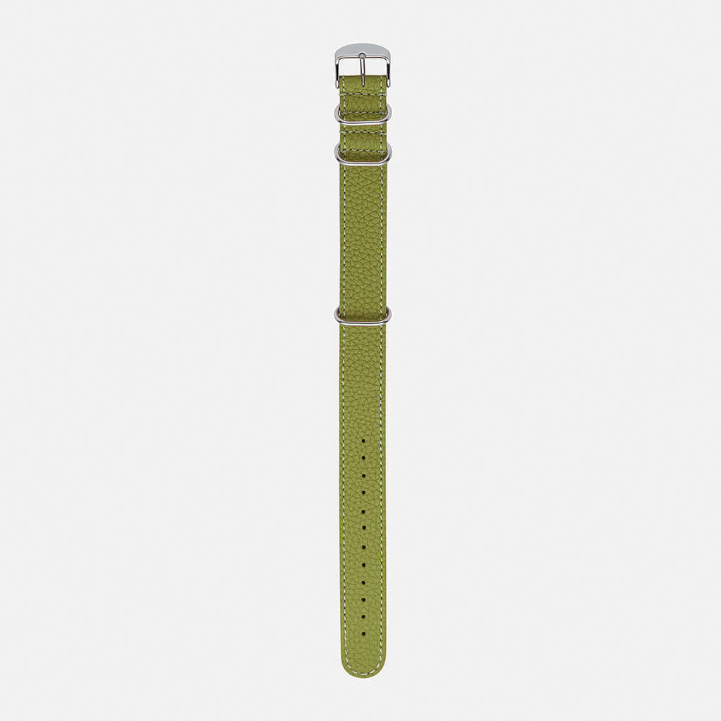 Nato leder uhrenarmband herren in leuchtendem grün, perfekt für einen frischen Look.