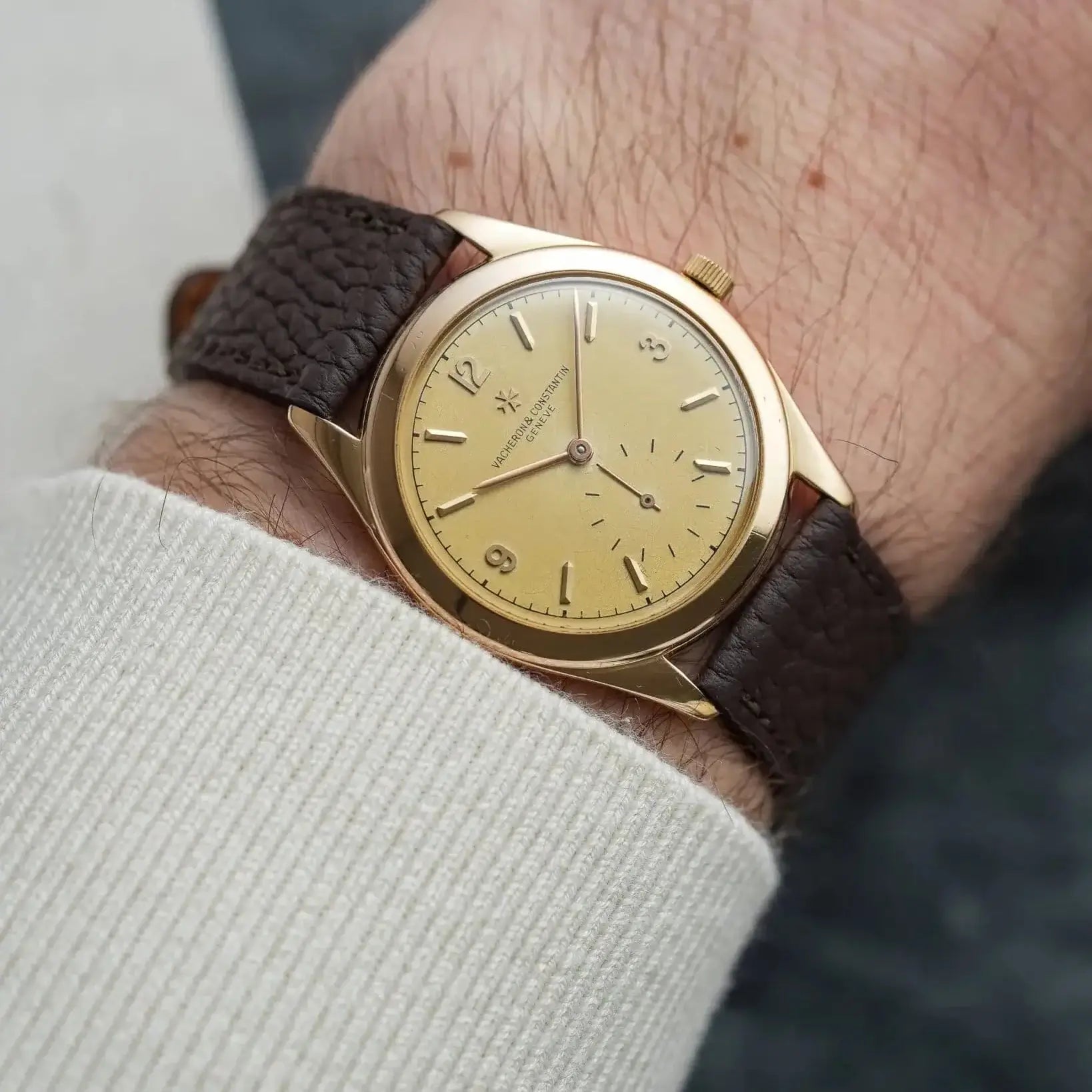 Deauville – Uhrenarmband aus deutschem Togoleder an elegantem goldenen Uhrgehäuse