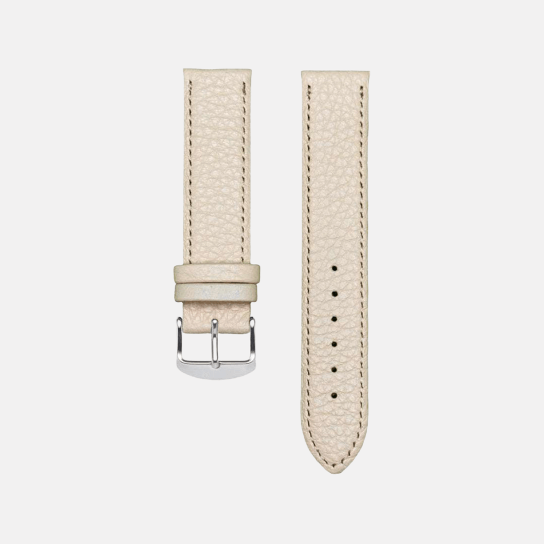 Beiges Echt-Hirschleder Uhrenarmband – Luxus, weiches Uhrenarmband aus hochwertigem Hirschleder, handgefertigt in Deutschland, ideal für elegante und sportliche Uhren