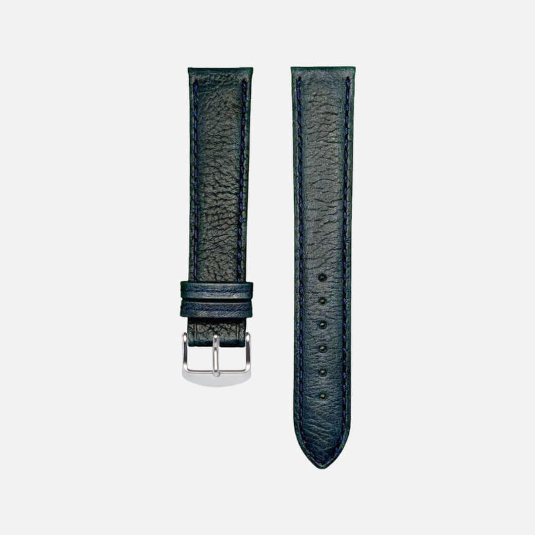 Torro Stierleder Uhrenarmband in dunkelblauer Farbe, für dicke Arme, kombiniert Haltbarkeit mit elegantem Look.