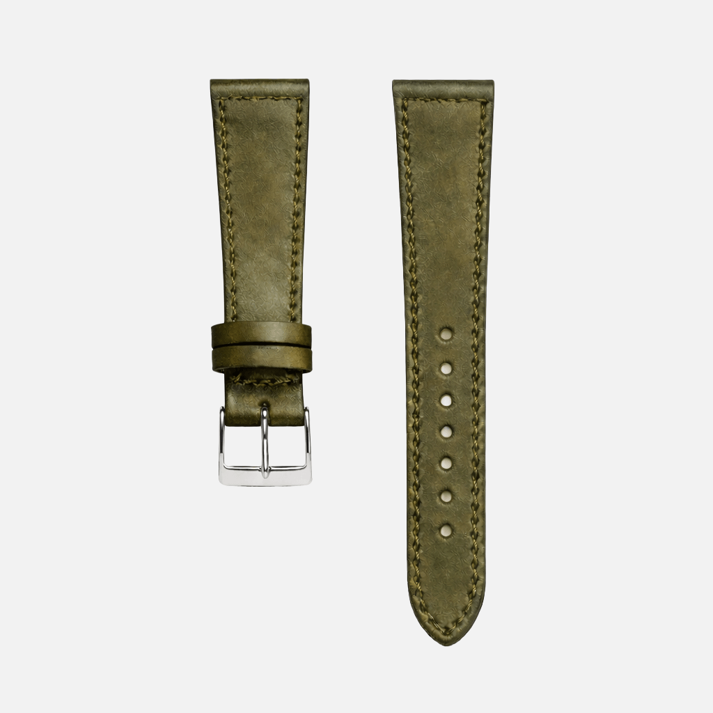 Chrom Excel – Armband aus feinstem Horween Chromexcel Leder in Grün