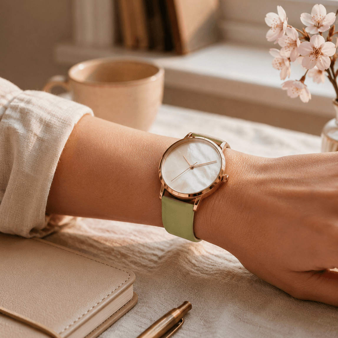Holiday – Feines Uhrenarmband aus Leder für Damenuhren in elegantem Design mit weichem Kalbleder.