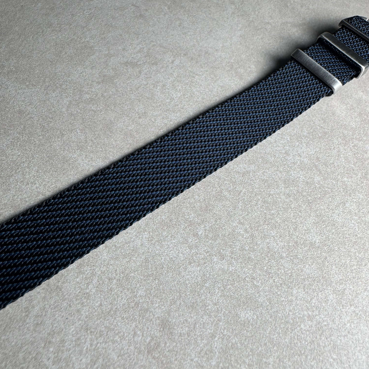 Durchzugsband Cotton – Uhrenarmband aus Nylon-Gewebe, detailaufnahme des robusten armbands.