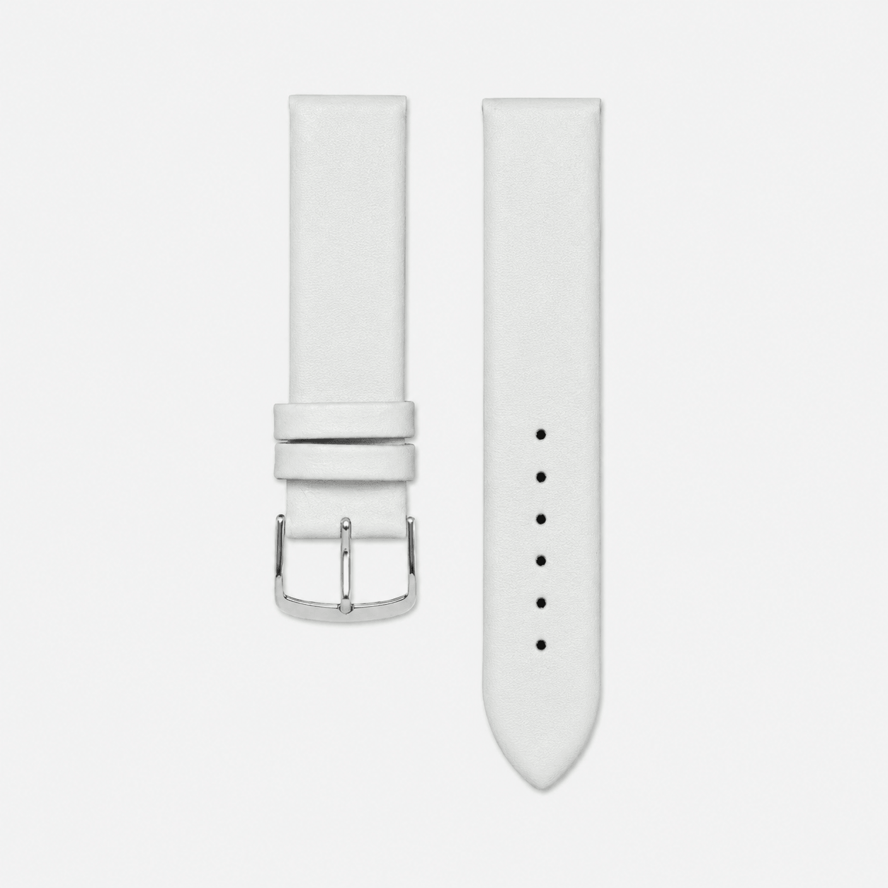 Holiday – Feines Uhrenarmband aus Leder für Damenuhren, hochwertiges Kalblederarmband in Weiß von FLUCO.