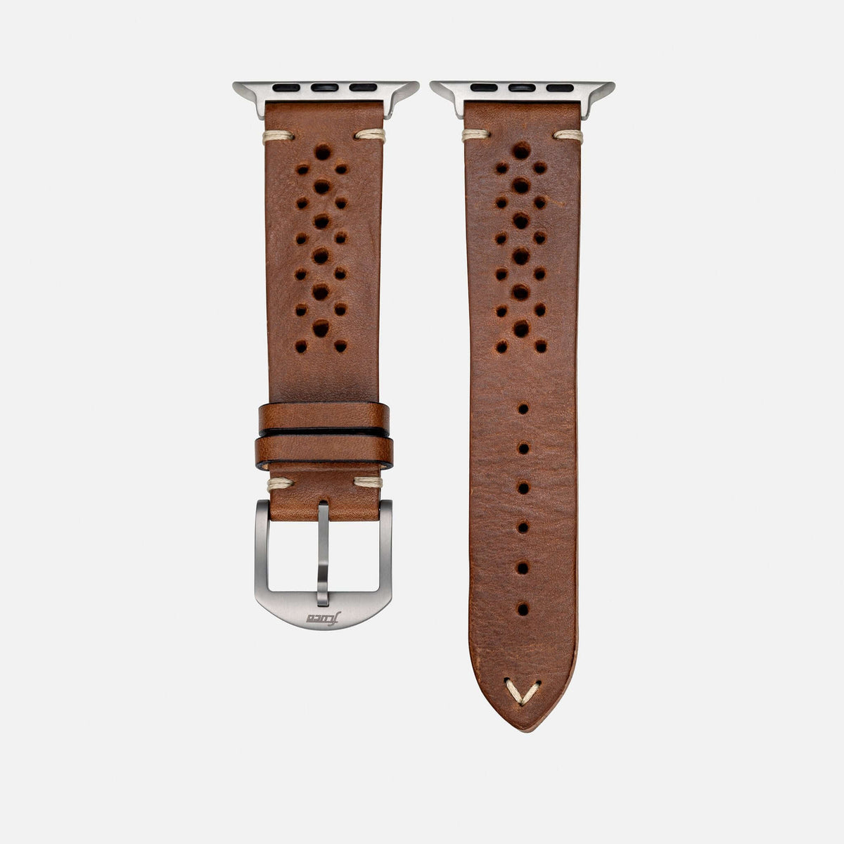 Rallye Lederband für Apple Watch – Hellbraun